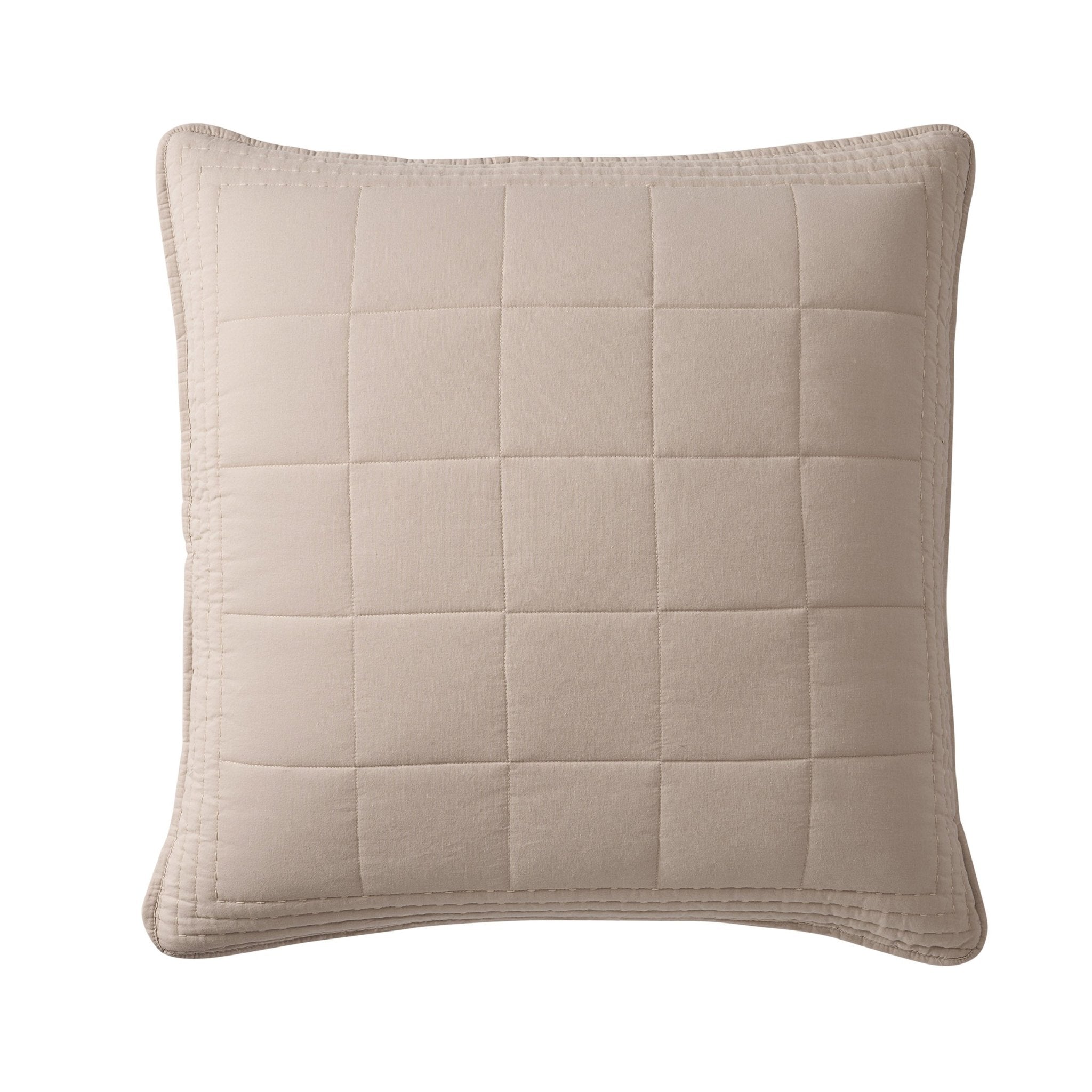 Oxford 100% Pure Cotton Quilted Cushion Cover - Champagne - DUSK