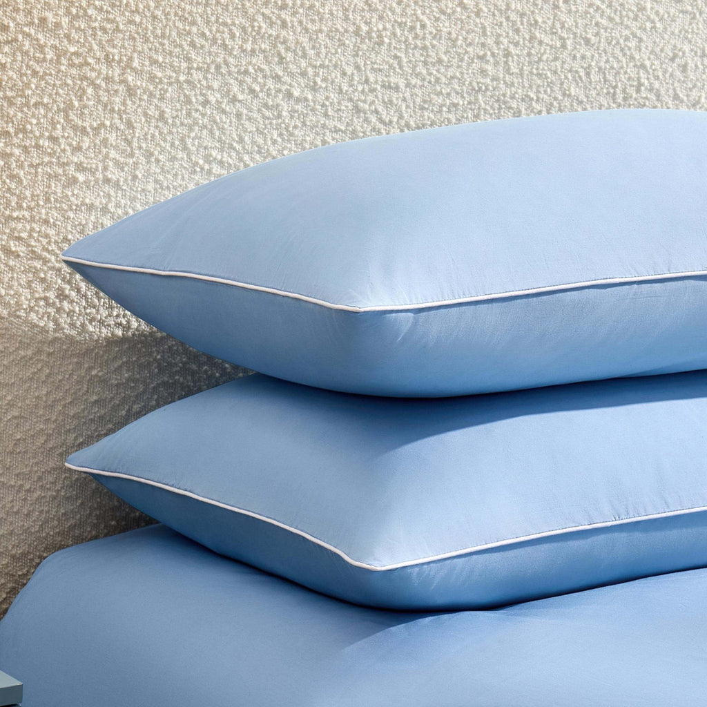 Pair of Cambridge Pillowcases - 200 Thread Count - Cotton - Light Blue - DUSK
