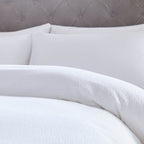Pair of Mykonos Pillowcases - 200 TC - Cotton - White - DUSK