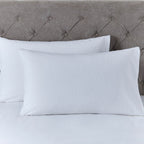 Pair of Mykonos Pillowcases - 200 TC - Cotton - White - DUSK
