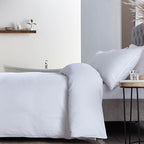 Pair of Mykonos Pillowcases - 200 TC - Cotton - White - DUSK