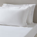 Pair of Plain - Dye Oxford Pillowcases - 200 Thread Count - White - DUSK