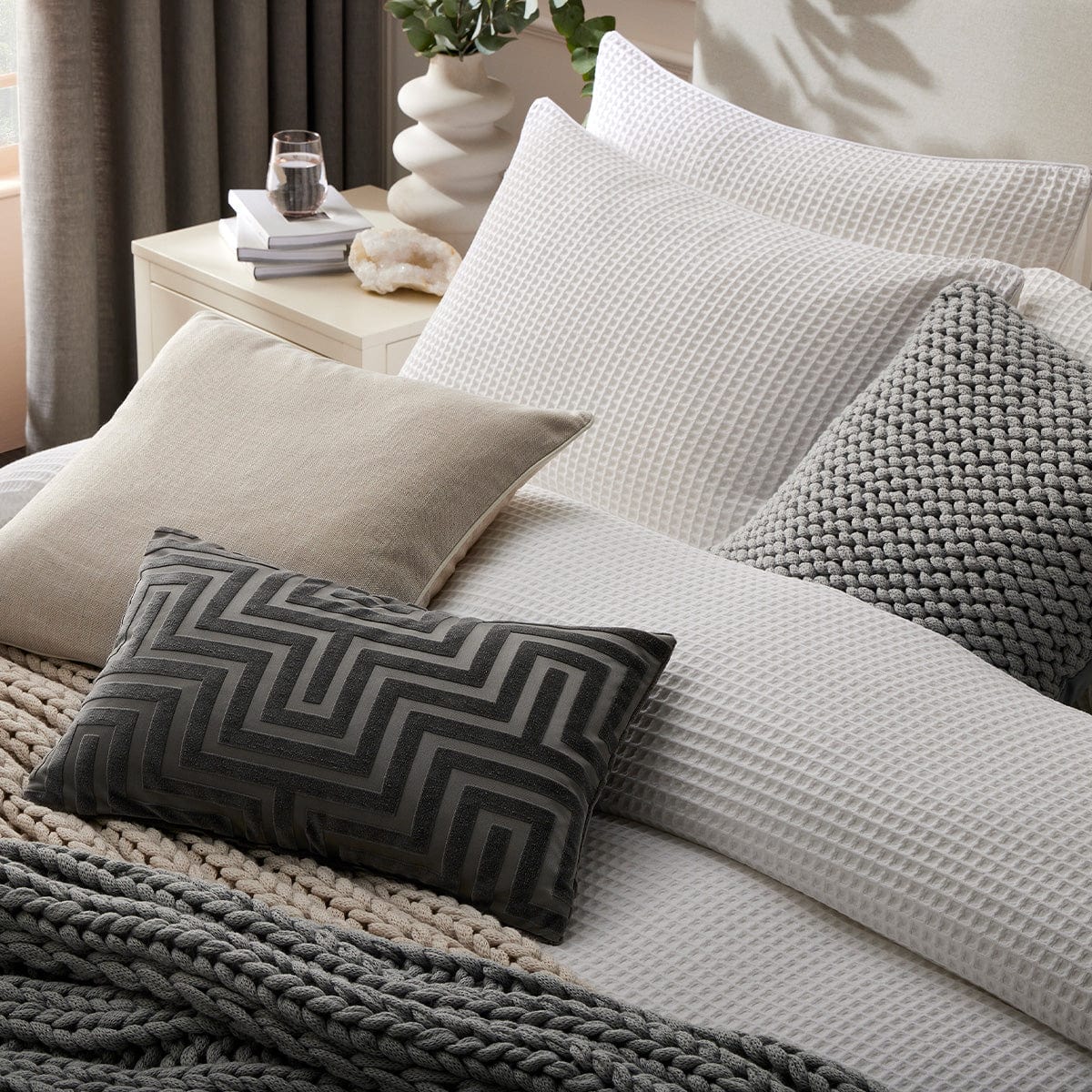 Pair of Portofino Pillowcases - 200 TC - Cotton - White - DUSK