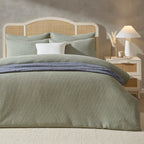 Pair of Portofino Waffle Pillowcases - 200 Thread Count - Cotton - Sage Green - DUSK