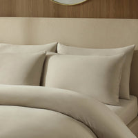 Pair of Soft Touch Microfibre Pillowcases - Stone - DUSK