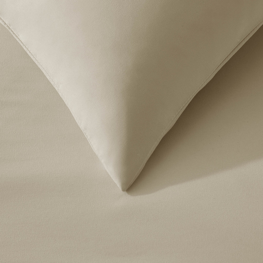 Pair of Soft Touch Microfibre Pillowcases - Stone - DUSK