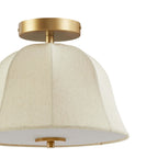 Penn Antique Bronze Linen Blend Ceiling Light - Gold - DUSK