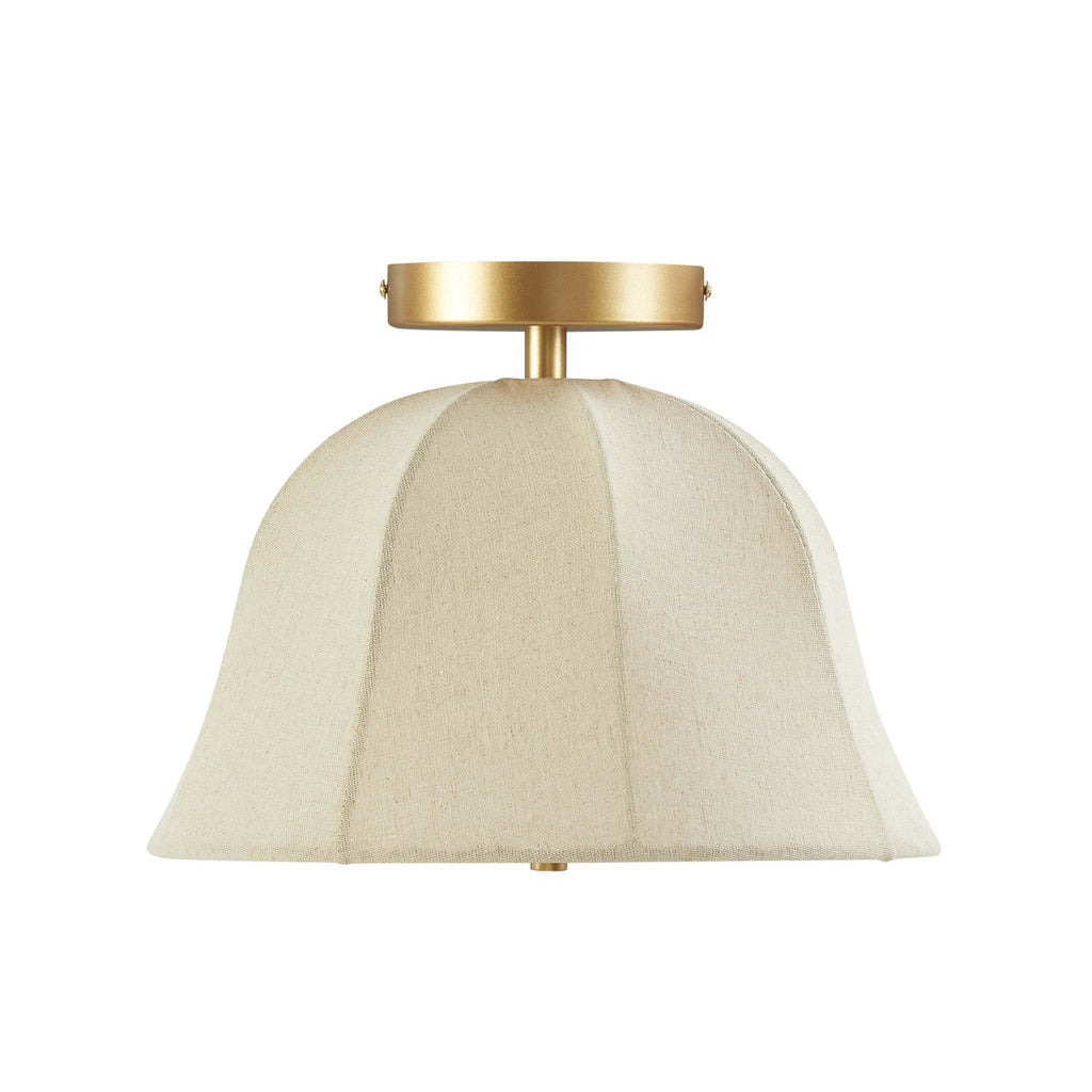Penn Antique Bronze Linen Blend Ceiling Light - Gold - DUSK