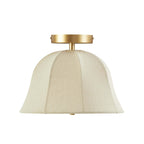Penn Antique Bronze Linen Blend Ceiling Light - Gold - DUSK