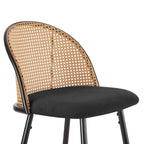 Phoebe Set of 2 Barstools - Charcoal/Black - DUSK