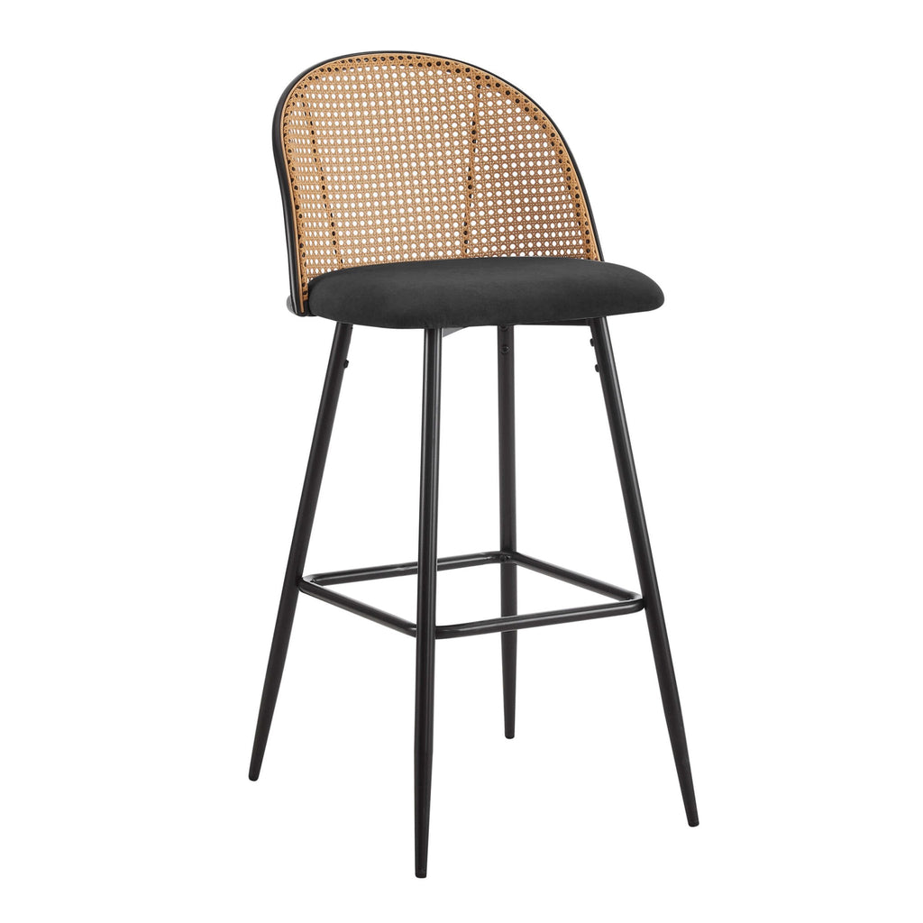 Phoebe Set of 2 Barstools - Charcoal/Black - DUSK