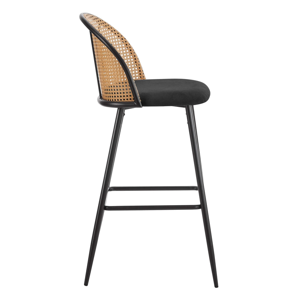 Phoebe Set of 2 Barstools - Charcoal/Black - DUSK