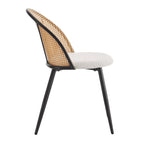 Phoebe Set Of 2 Dining Chairs - Boucle - Ivory/Black - DUSK