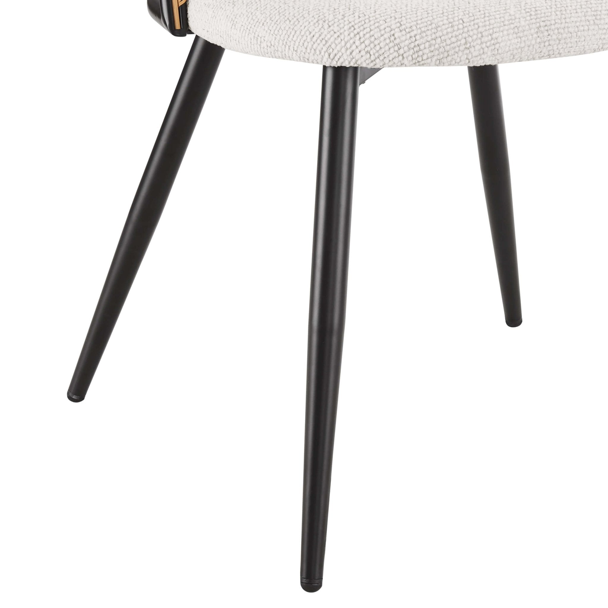 Phoebe Set Of 2 Dining Chairs - Boucle - Ivory/Black - DUSK