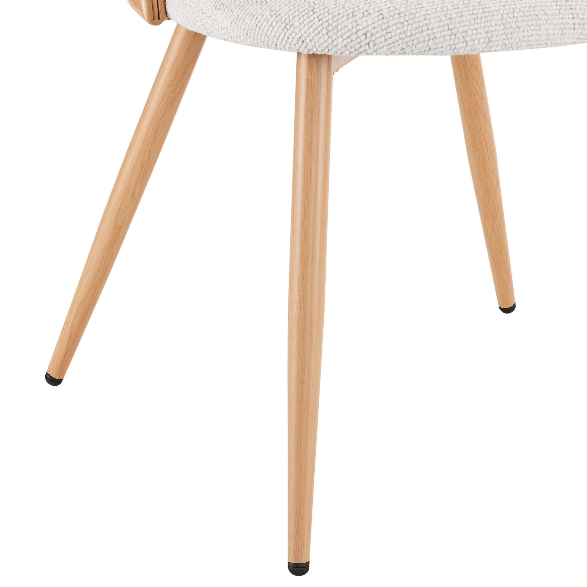 Phoebe Set Of 2 Dining Chairs - Boucle - Ivory/Natural - DUSK