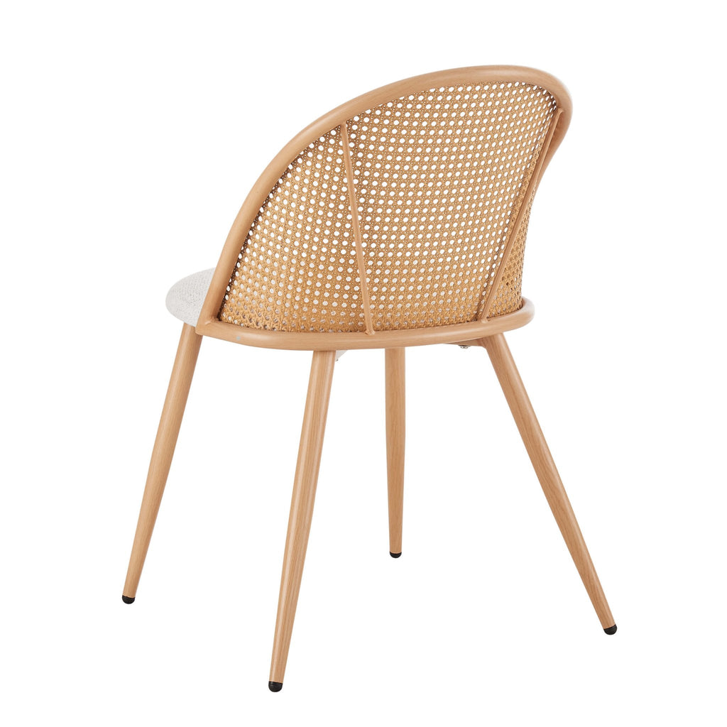 Phoebe Set Of 2 Dining Chairs - Boucle - Ivory/Natural - DUSK