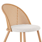 Phoebe Set Of 2 Dining Chairs - Boucle - Ivory/Natural - DUSK