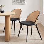 Phoebe Set Of 2 Dining Chairs - Charcoal/Black - DUSK
