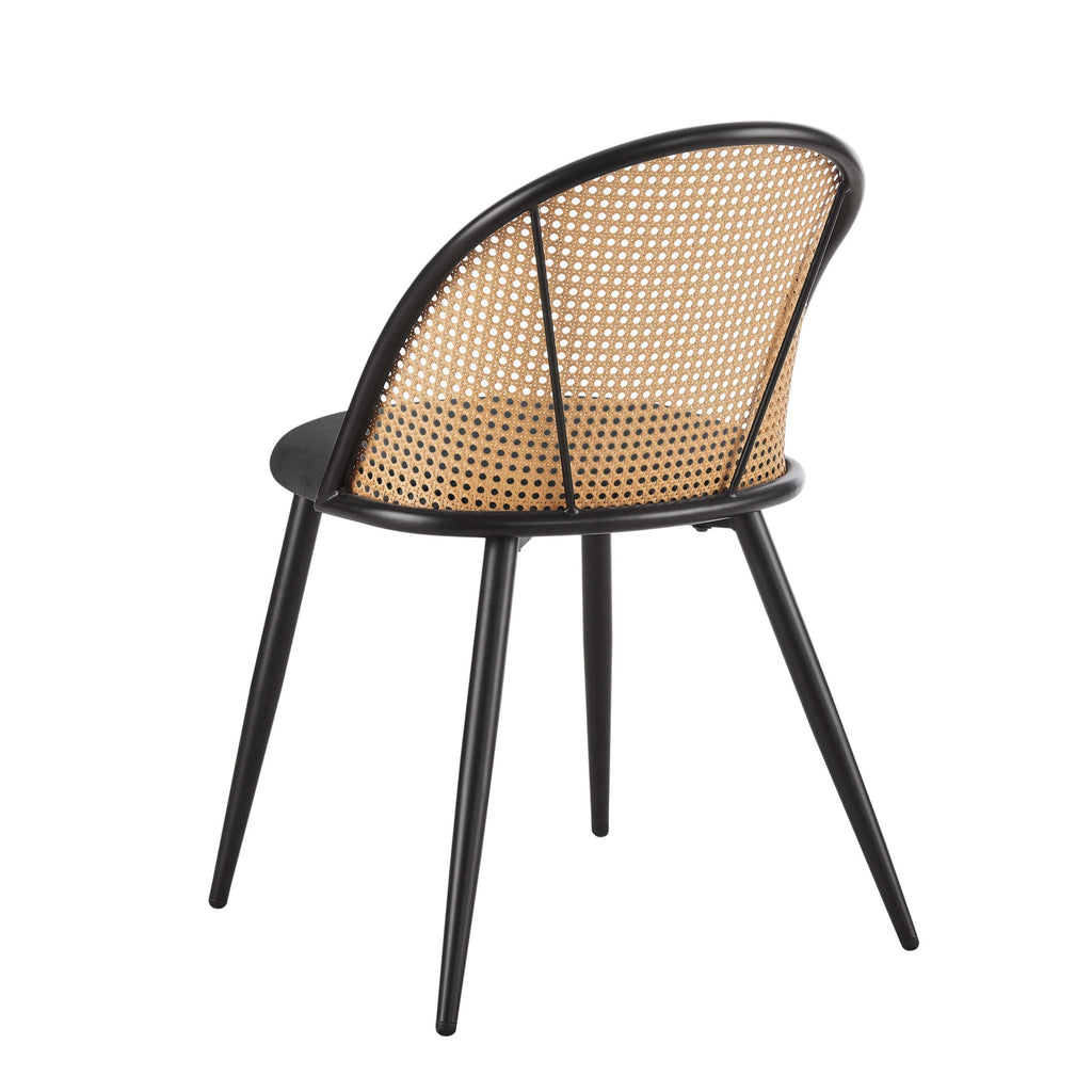 Phoebe Set Of 2 Dining Chairs - Charcoal/Black - DUSK
