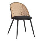 Phoebe Set Of 2 Dining Chairs - Charcoal/Black - DUSK