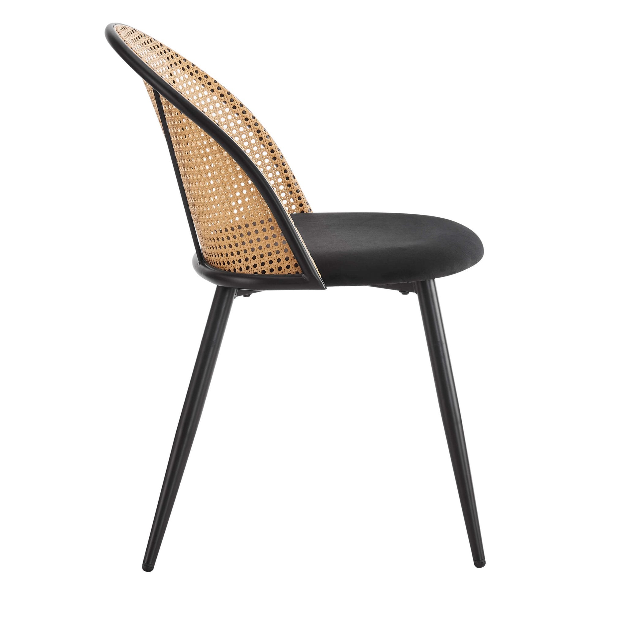 Phoebe Set Of 2 Dining Chairs - Charcoal/Black - DUSK
