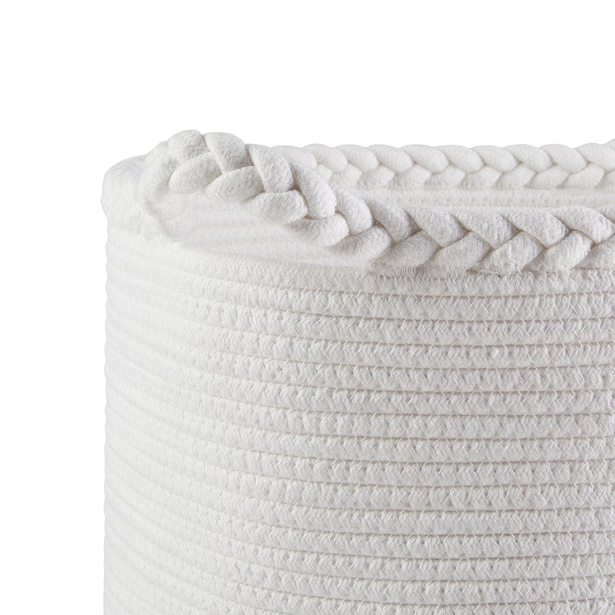 Plait Rope Storage Basket - Off White/Black - DUSK