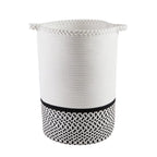 Plait Rope Storage Basket - Off White/Black - DUSK
