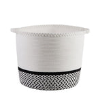 Plait Rope Storage Basket - Off White/Black - DUSK