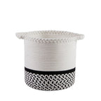 Plait Rope Storage Basket - Off White/Black - DUSK