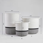 Plait Rope Storage Basket - Off White/Black - DUSK