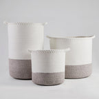 Plait Rope Storage Basket - Off White/Natural - DUSK