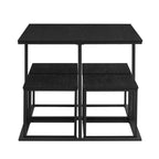Polly Space Saving Dining Table and Chairs - Black - DUSK