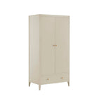 Poppy 2 Door Wardrobe with Drawer - Cream - DUSK