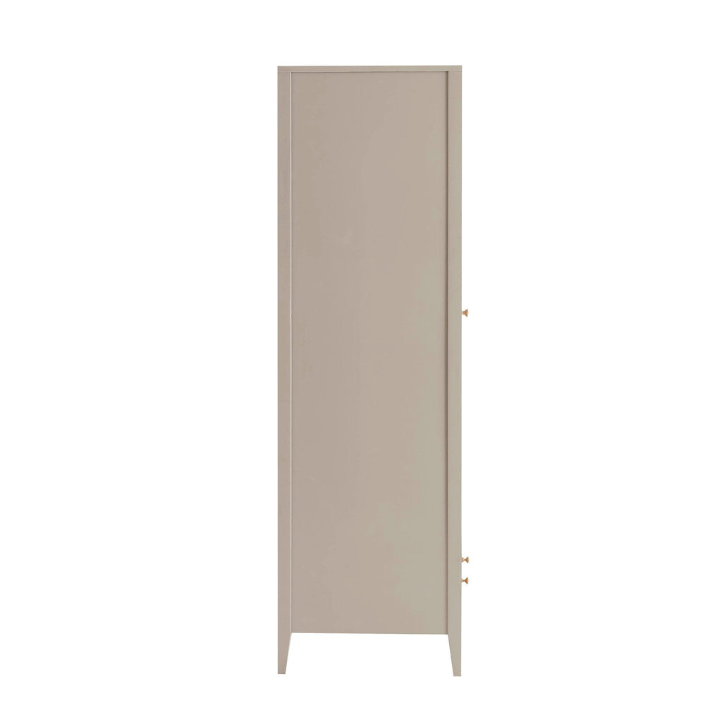 Poppy 2 Door Wardrobe with Drawer - Taupe - DUSK