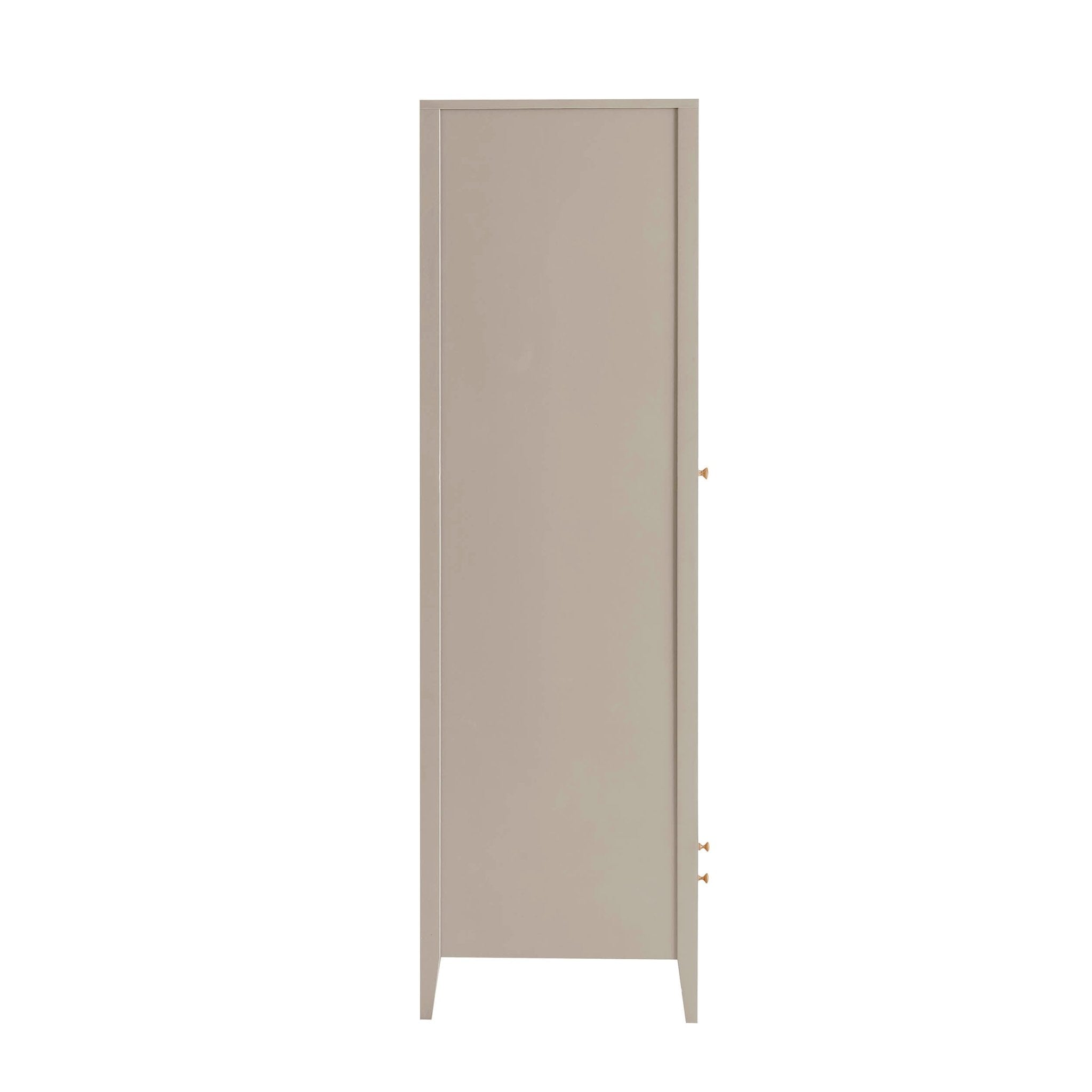 Poppy 2 Door Wardrobe with Drawer - Taupe - DUSK