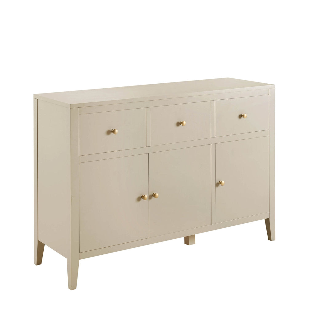 Poppy 3 Door Sideboard with Drawers - Cream - DUSK