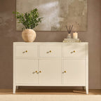 Poppy 3 Door Sideboard with Drawers - Cream - DUSK