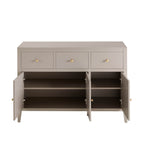 Poppy 3 Door Sideboard with Drawers - Taupe - DUSK
