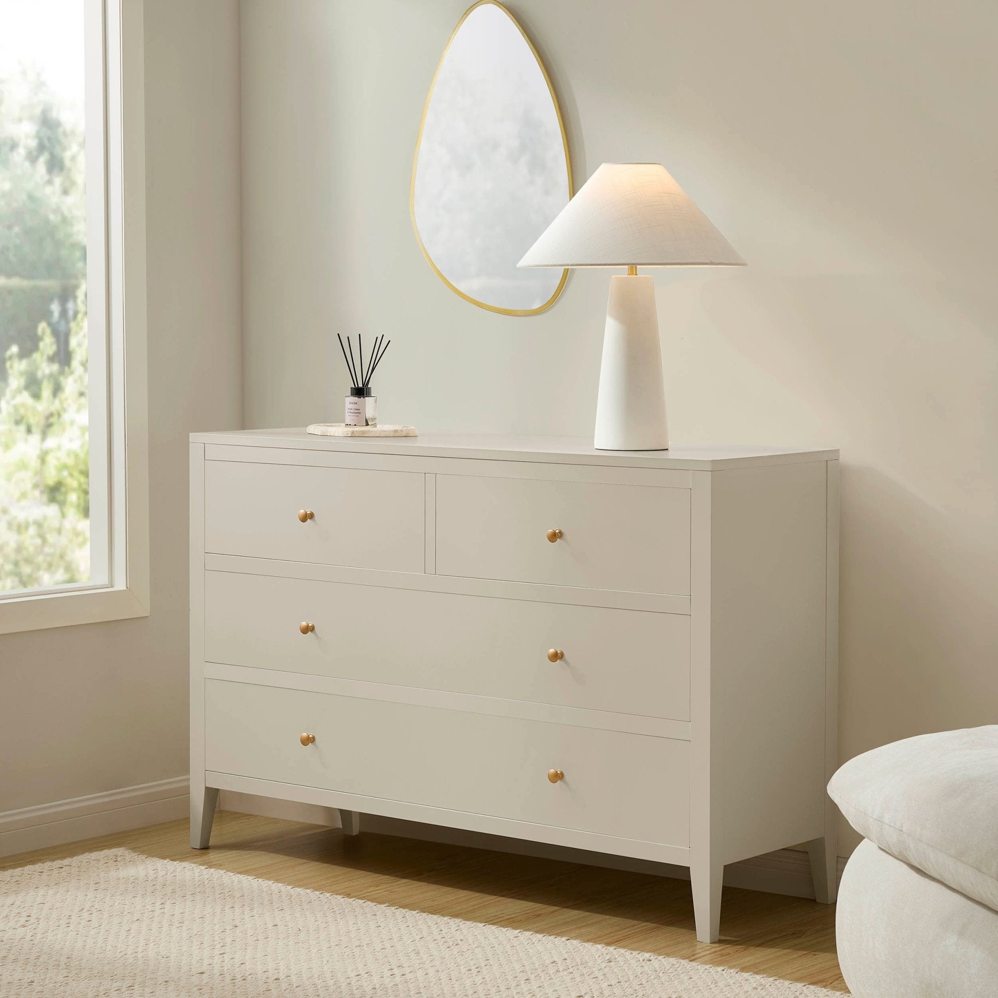 Poppy 4 Drawer Chest - Cream - DUSK