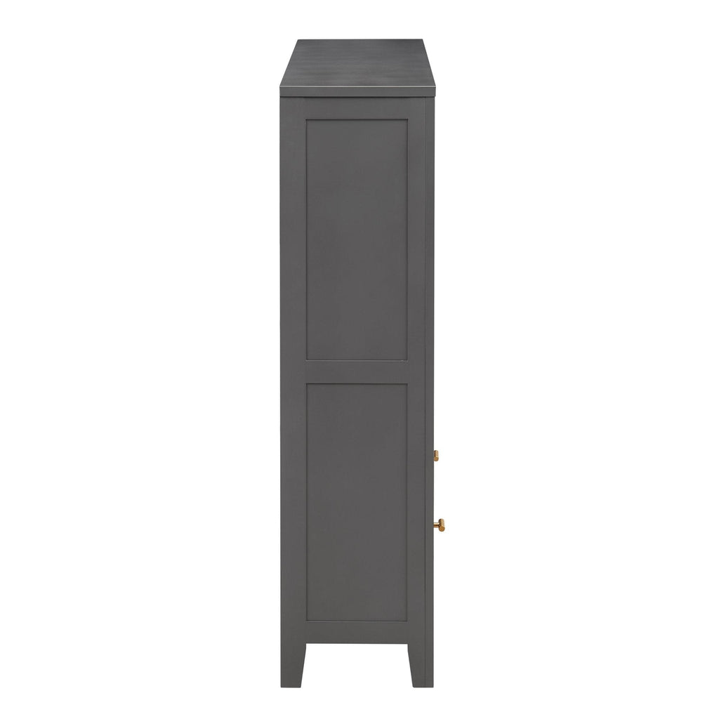 Poppy Bookshelf with Drawer - Charcoal - DUSK