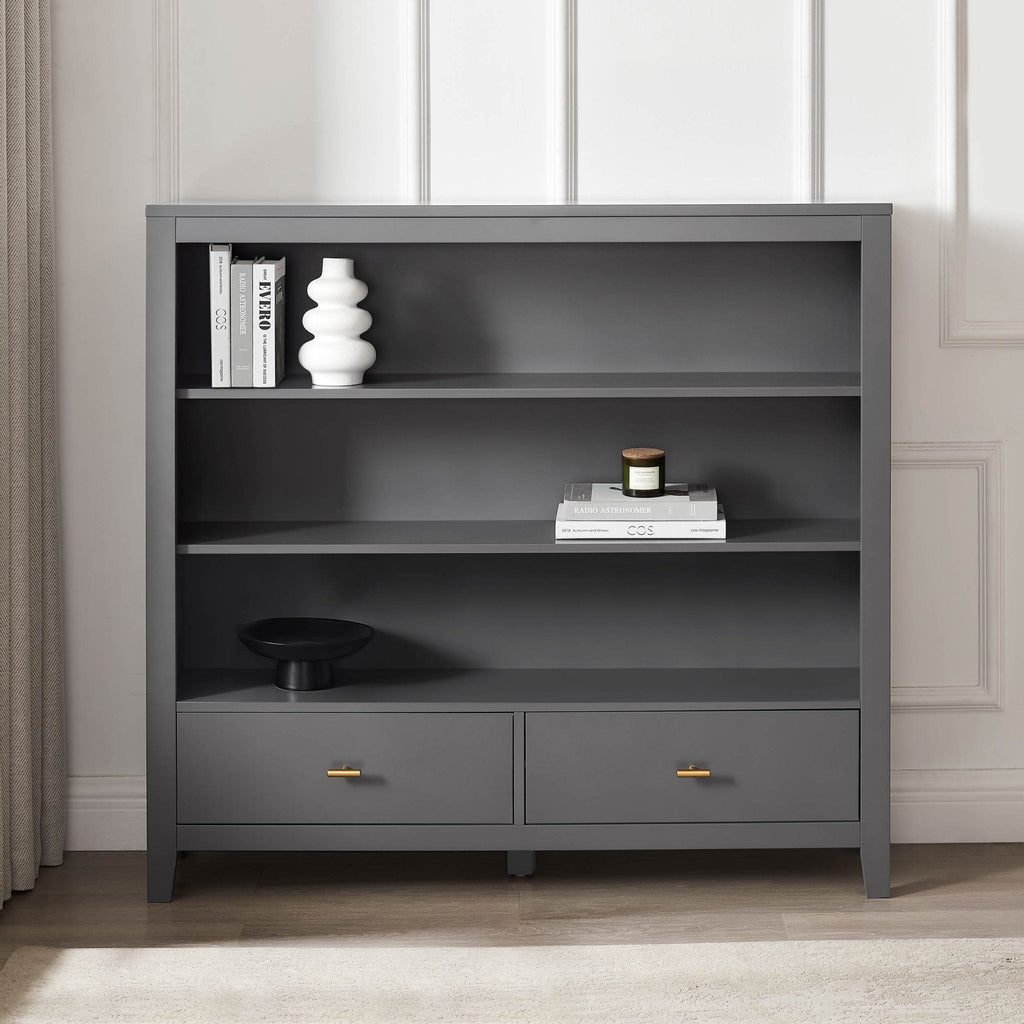Poppy Bookshelf with Drawer - Charcoal - DUSK