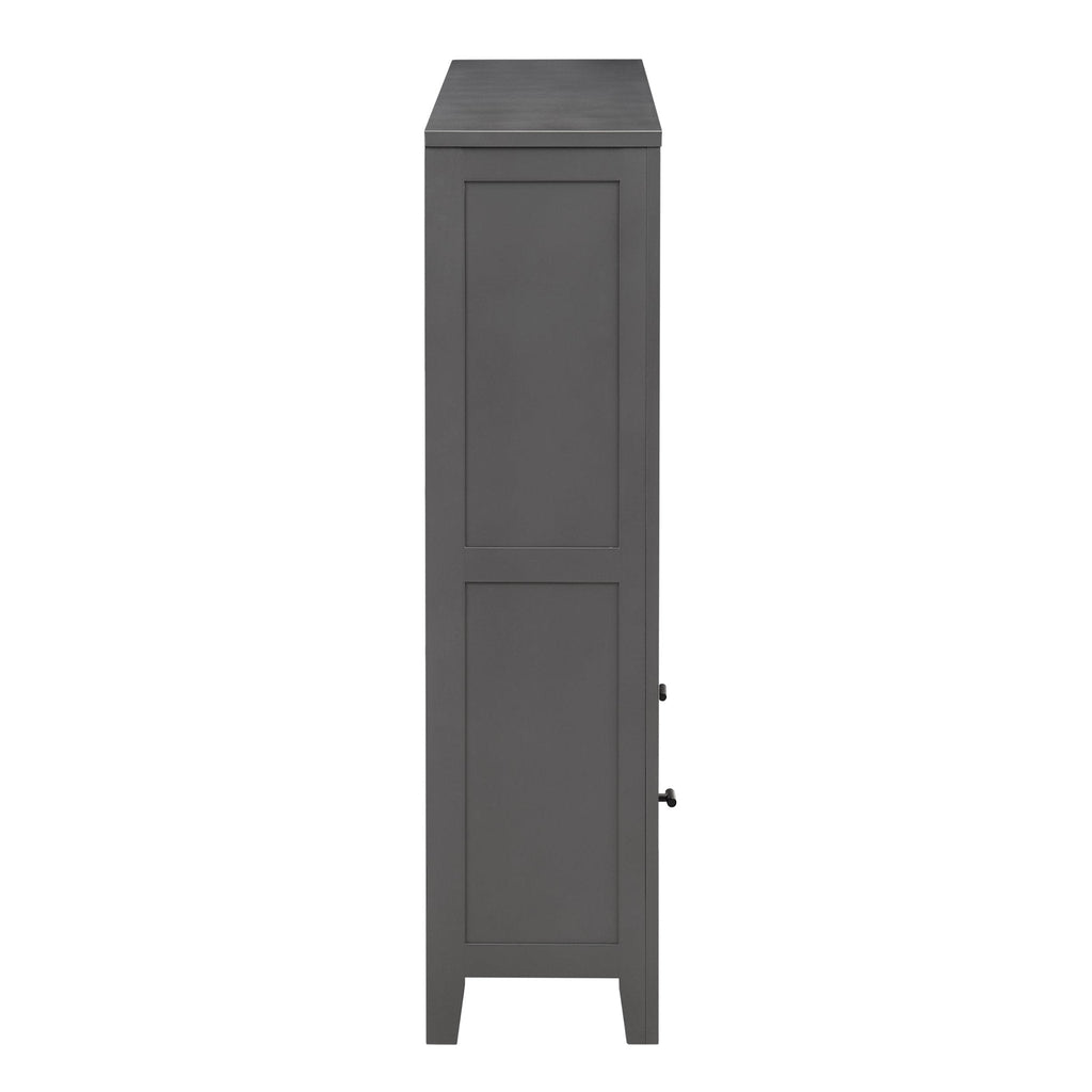 Poppy Bookshelf with Drawer - Charcoal - DUSK