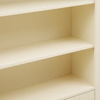 Poppy Bookshelf with Drawer - Cream - DUSK