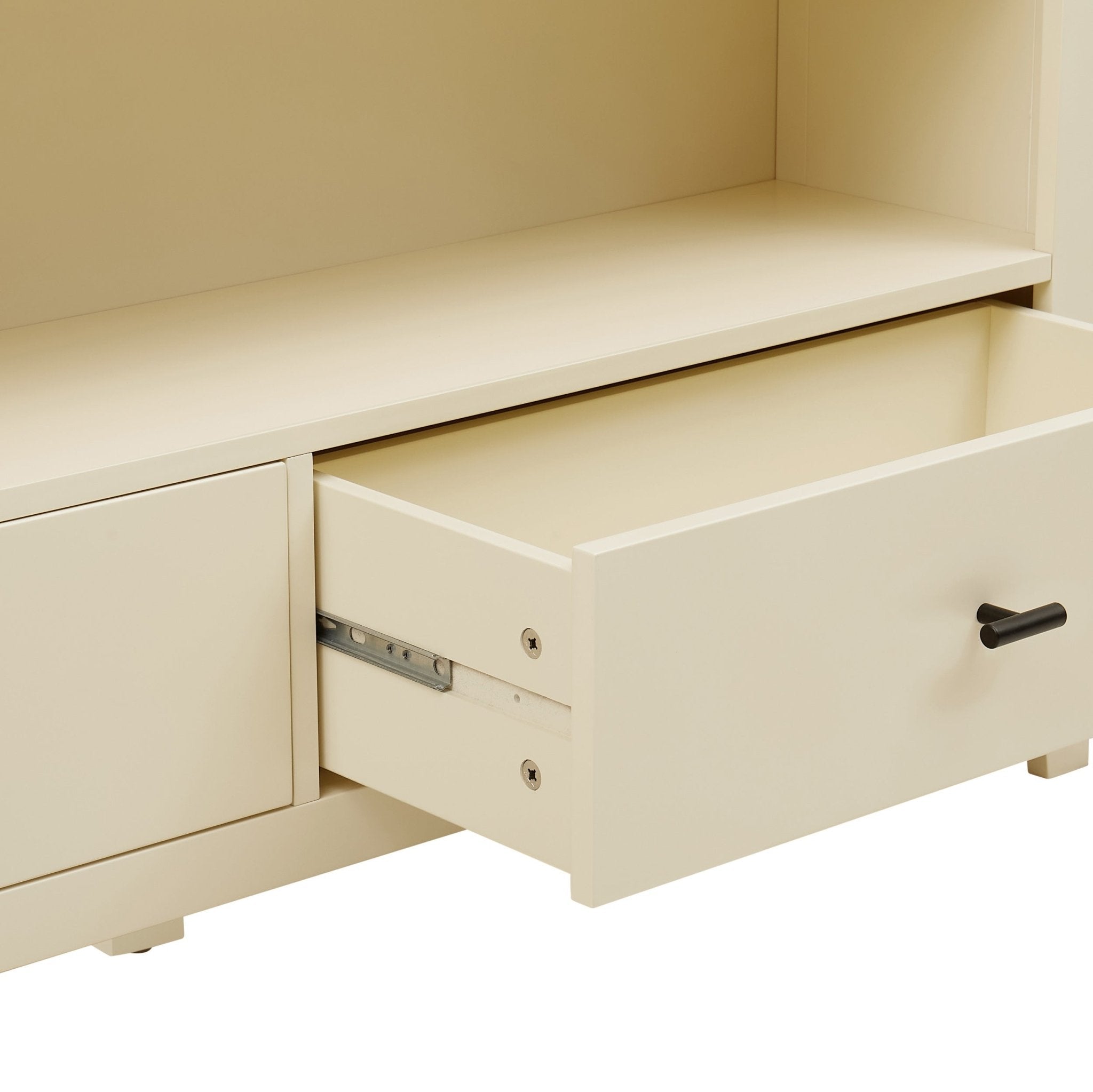 Poppy Bookshelf with Drawer - Cream - DUSK