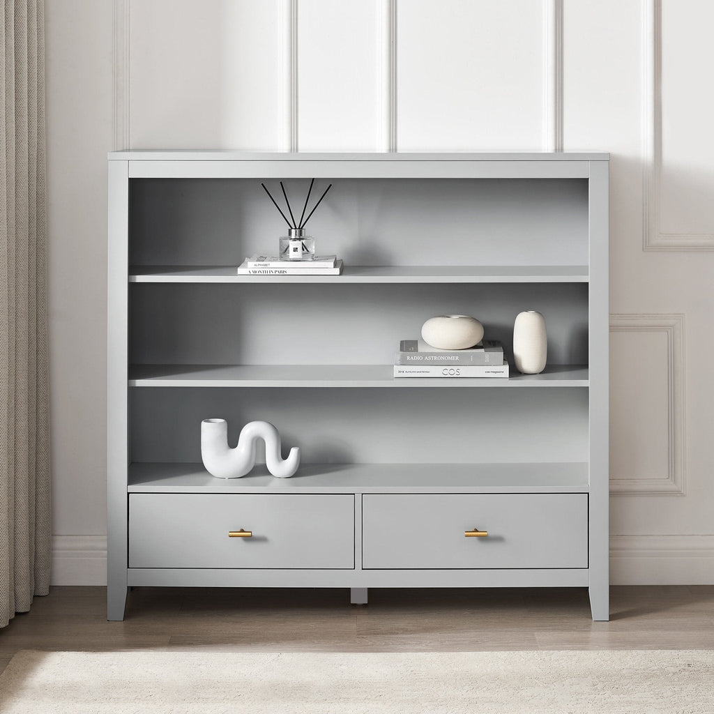 Poppy Bookshelf with Drawer - Grey - DUSK