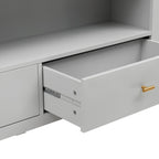 Poppy Bookshelf with Drawer - Grey - DUSK