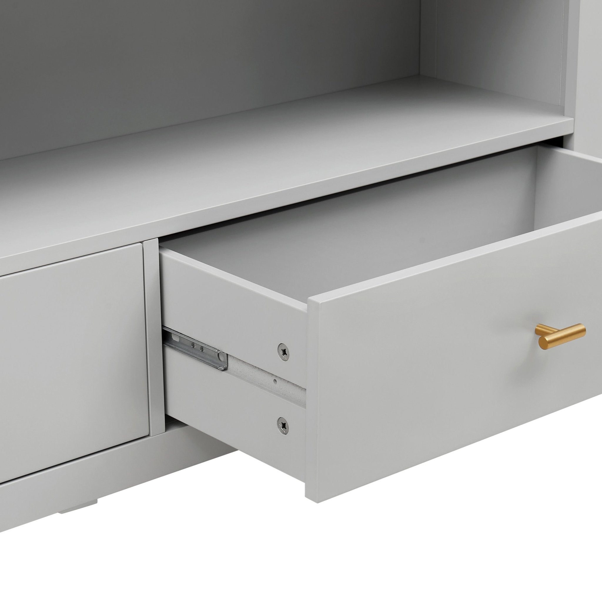 Poppy Bookshelf with Drawer - Grey - DUSK