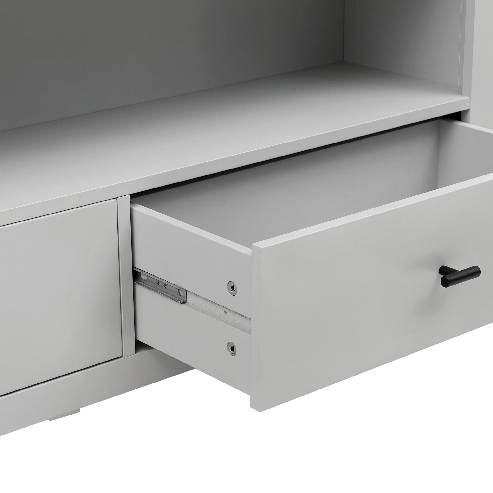 Poppy Bookshelf with Drawer - Grey - DUSK
