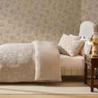 Portia Jacquard Waffle Duvet Cover & Pillowcase Set - Stone - DUSK