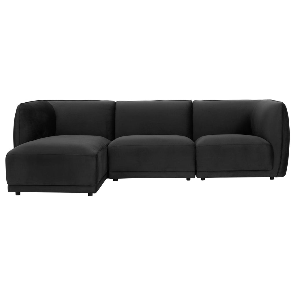 Porto Left Hand Modular Chaise - Velvet Ink - DUSK